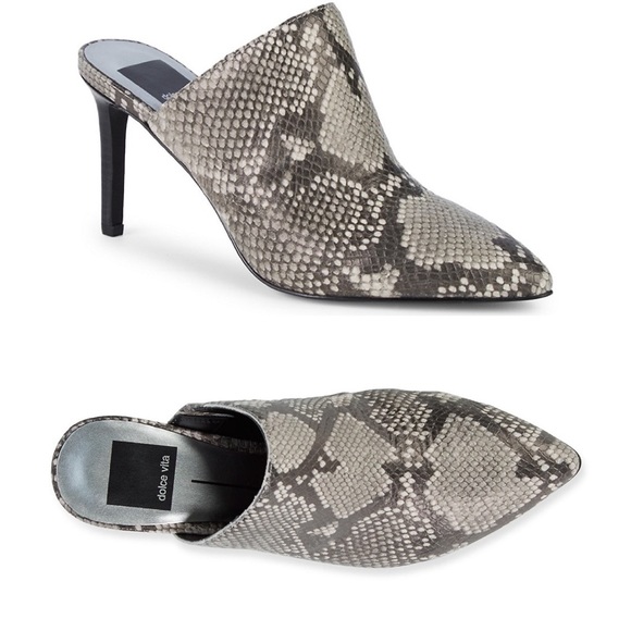 Dolce Vita Shoes - Dolce Vita Cinthia Snakeskin-Embossed Leather Heel